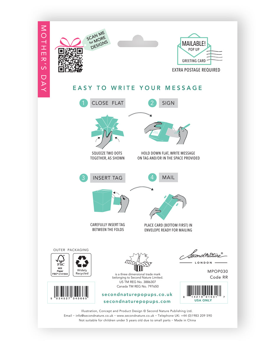 Amaryllis With So Much Love On Mother's Day 3D Pop Up Mother's Day Card