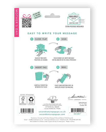 Amaryllis With So Much Love On Mother's Day 3D Pop Up Mother's Day Card