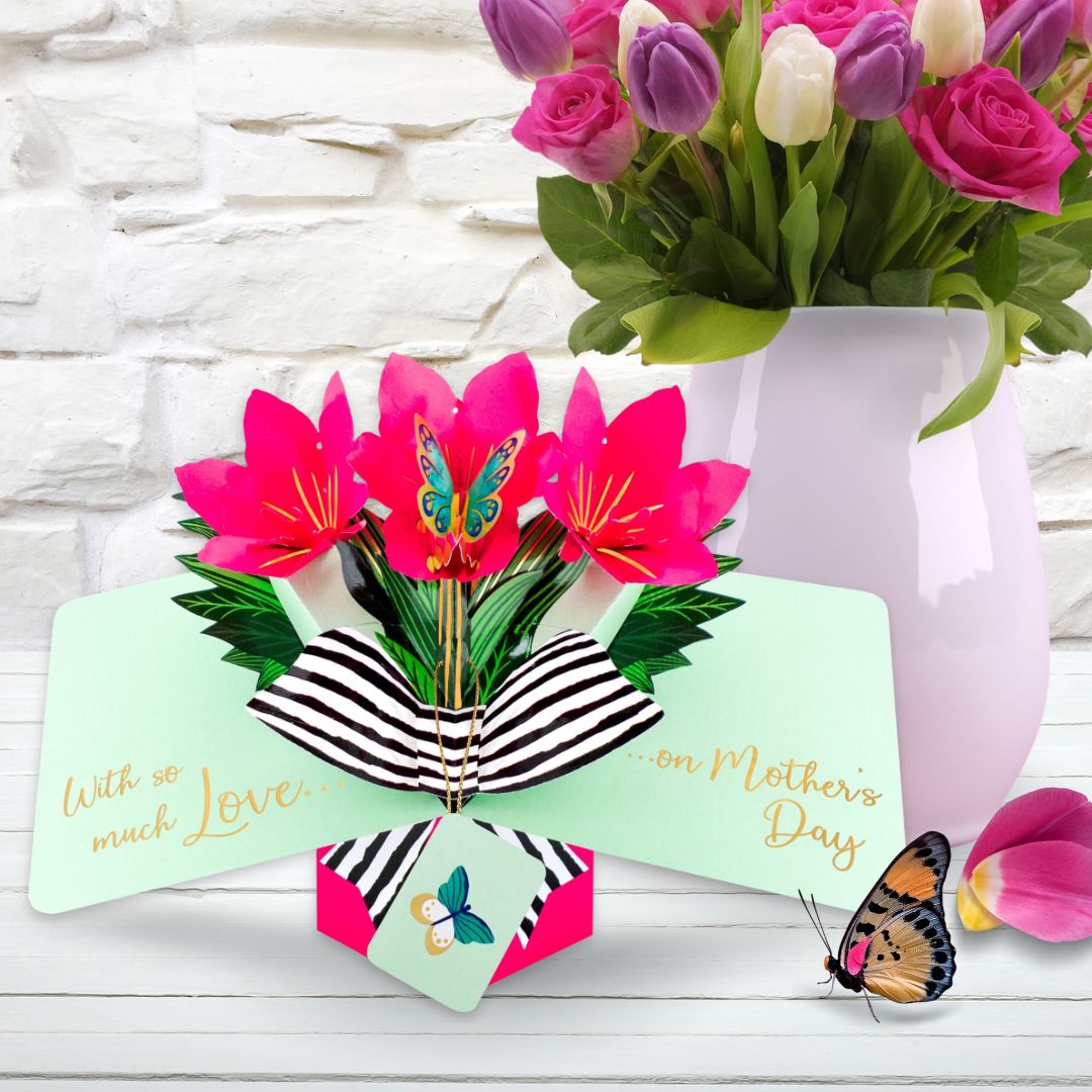 Amaryllis With So Much Love On Mother's Day 3D Pop Up Mother's Day Card