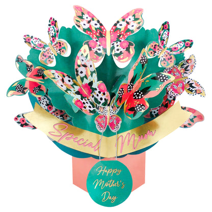 Butterflies Happy Mother's Day Special Mum 3D Pop Up Mother's Day Card