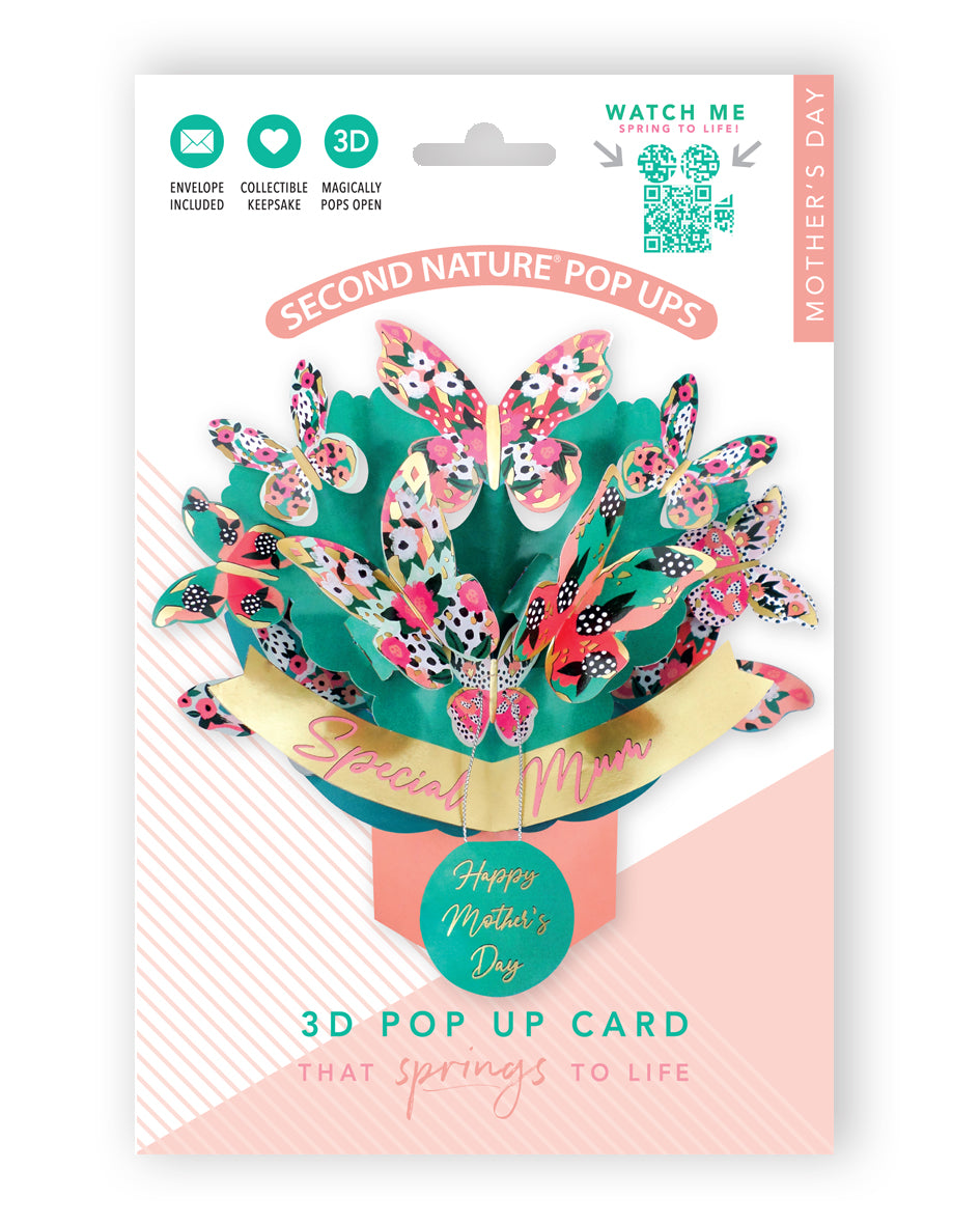 Butterflies Happy Mother's Day Special Mum 3D Pop Up Mother's Day Card