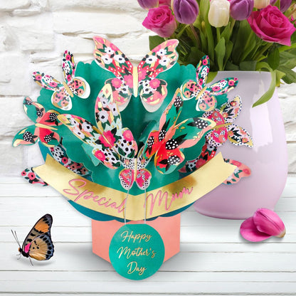 Butterflies Happy Mother's Day Special Mum 3D Pop Up Mother's Day Card