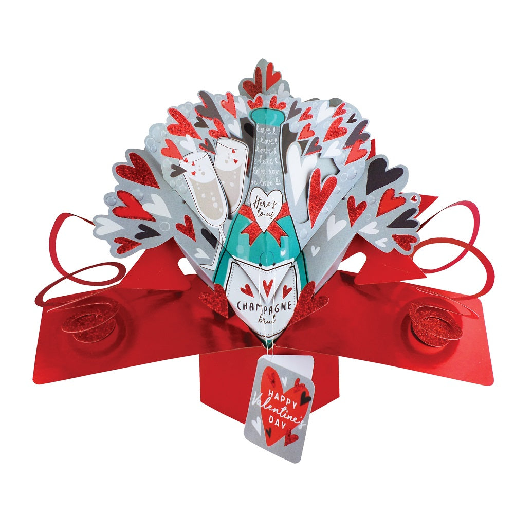 Here's To Us Pop-Up Valentine's Day Greeting Card