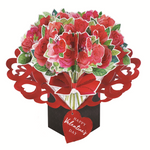 Bouquet Of Roses Pop Up Happy Valentine's Day Greeting Card