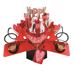 Two Dalmatians Pop Up Happy Valentine's Day Greeting Card