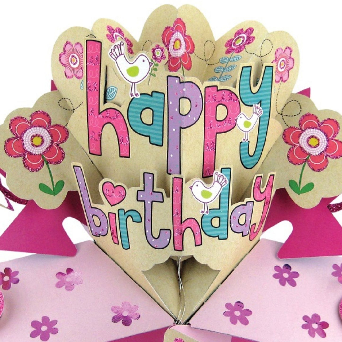 Happy Birthday Female Pop-Up Greeting Card