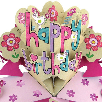 Happy Birthday Female Pop-Up Greeting Card
