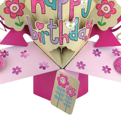 Happy Birthday Female Pop-Up Greeting Card