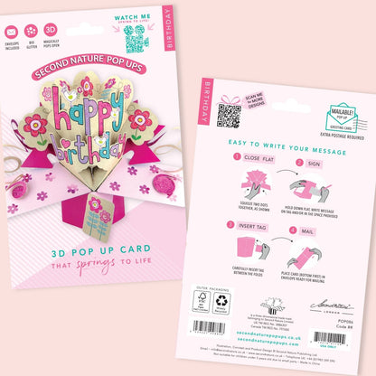 Happy Birthday Female Pop-Up Greeting Card