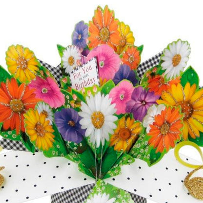 Flowers For You Pop-Up Birthday Greeting Card