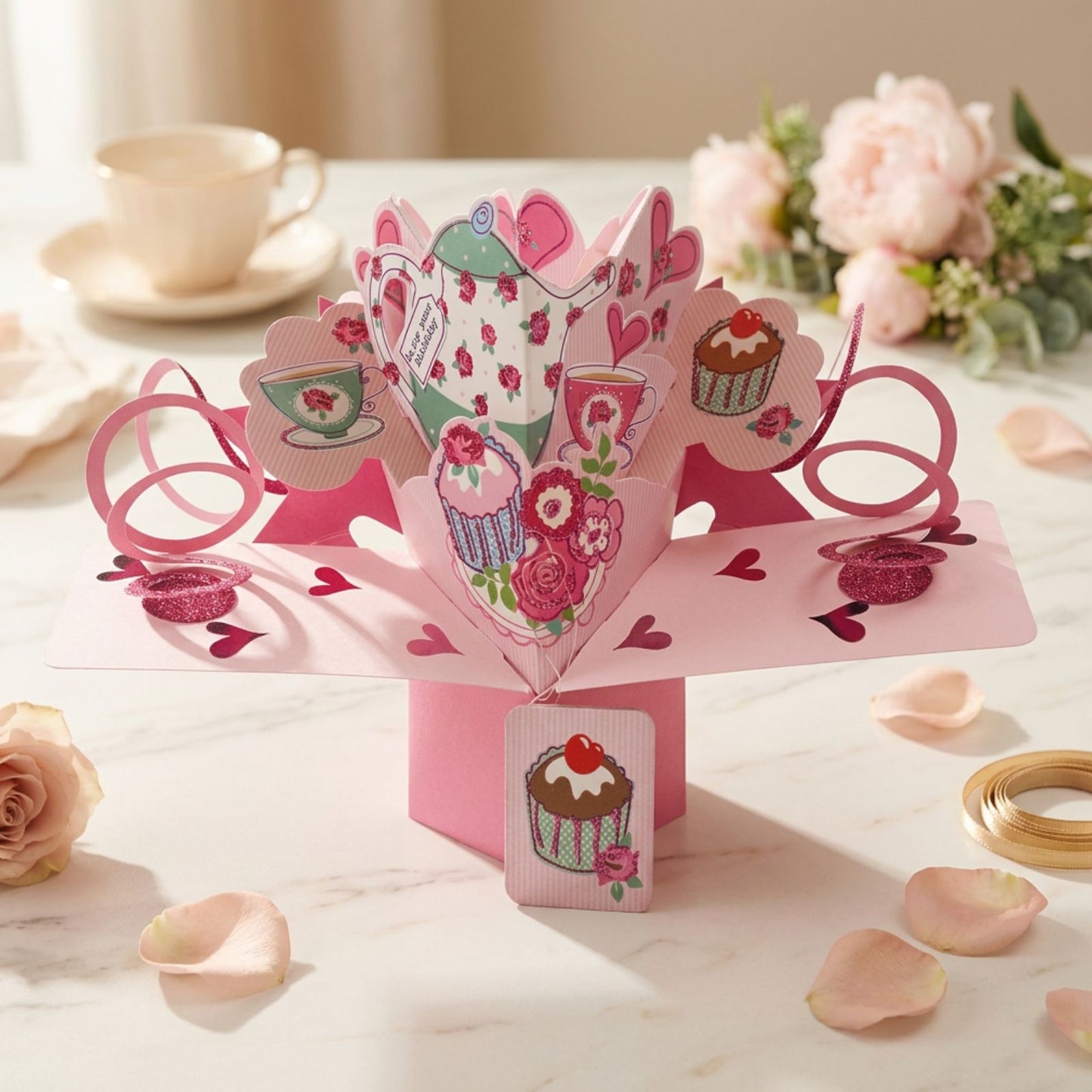 Birthday Tea Pop-Up Greeting Card