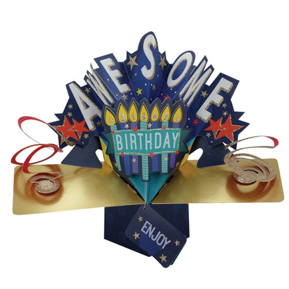 Awesome Birthday Pop-Up Greeting Card Original Second Nature 3D Pop Up Cards