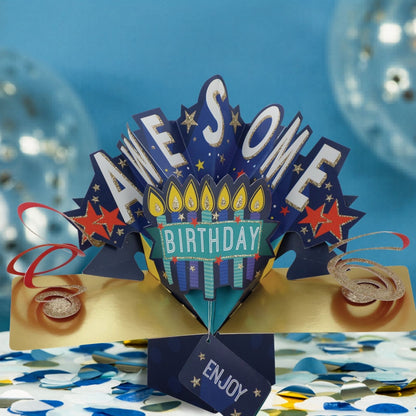 Awesome Birthday Pop-Up Greeting Card Original Second Nature 3D Pop Up Cards