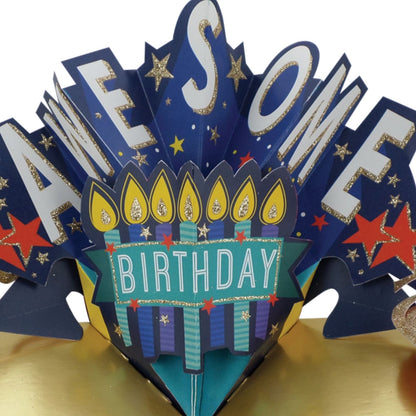 Awesome Birthday Pop-Up Greeting Card Original Second Nature 3D Pop Up Cards