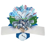 Happy Birdie Golf Pop-Up Greeting Card