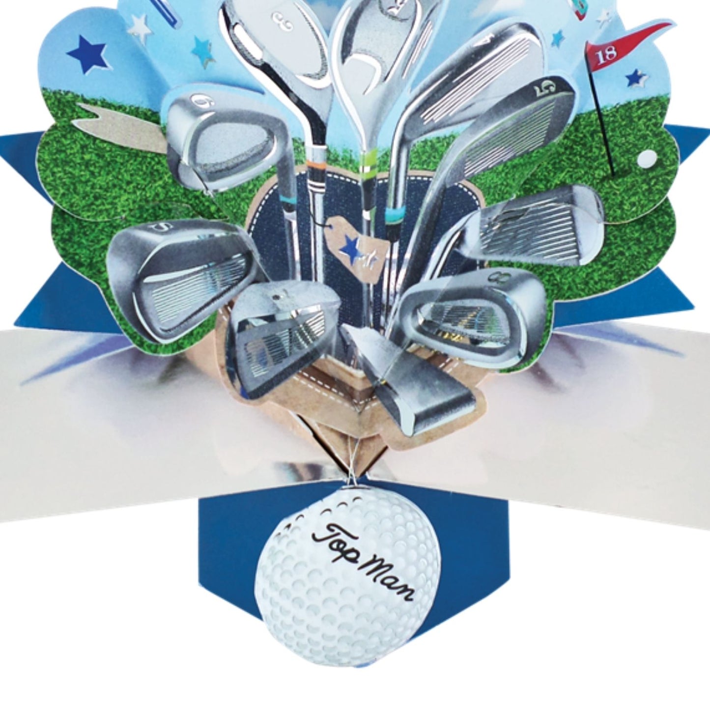 Happy Birdie Golf Pop-Up Greeting Card