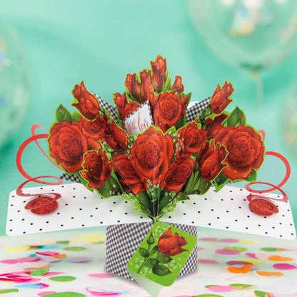 Roses With Love Pop-Up Greeting Card