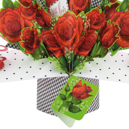 Roses With Love Pop-Up Greeting Card