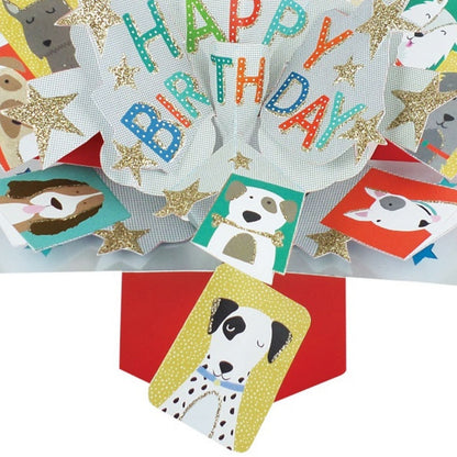 Birthday Dogs Happy Birthday Pop Up Greeting Card