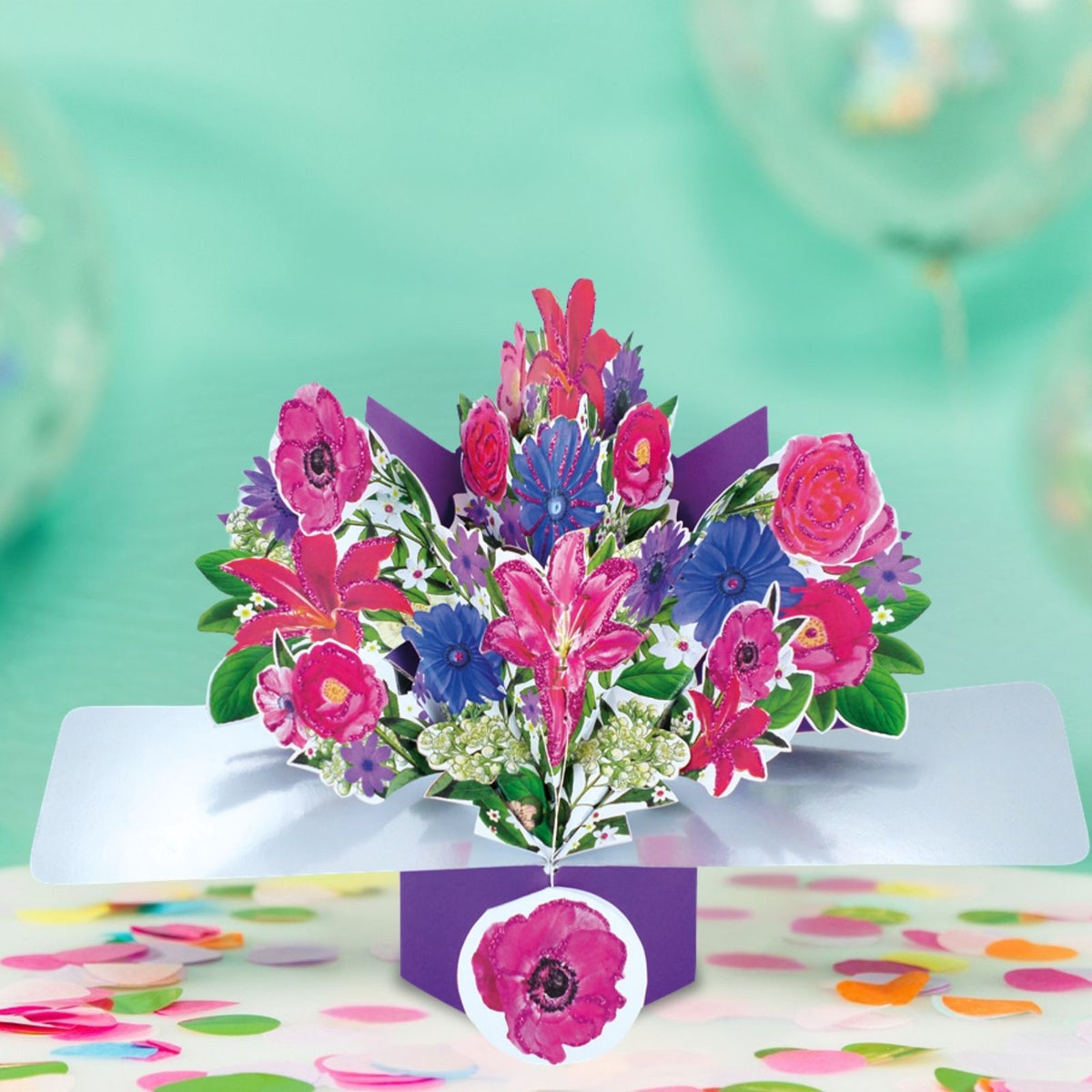 Bunch Flowers Pop-Up Greeting Card