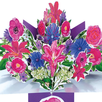 Bunch Flowers Pop-Up Greeting Card