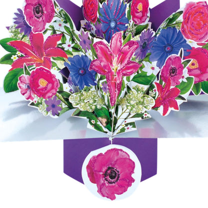 Bunch Flowers Pop-Up Greeting Card