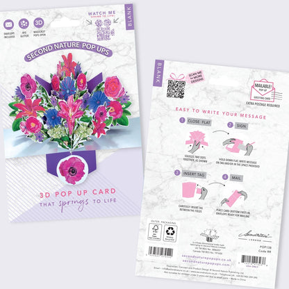 Bunch Flowers Pop-Up Greeting Card