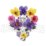 For You  Floral Pansies Any Occasion Pop Up Greeting Card