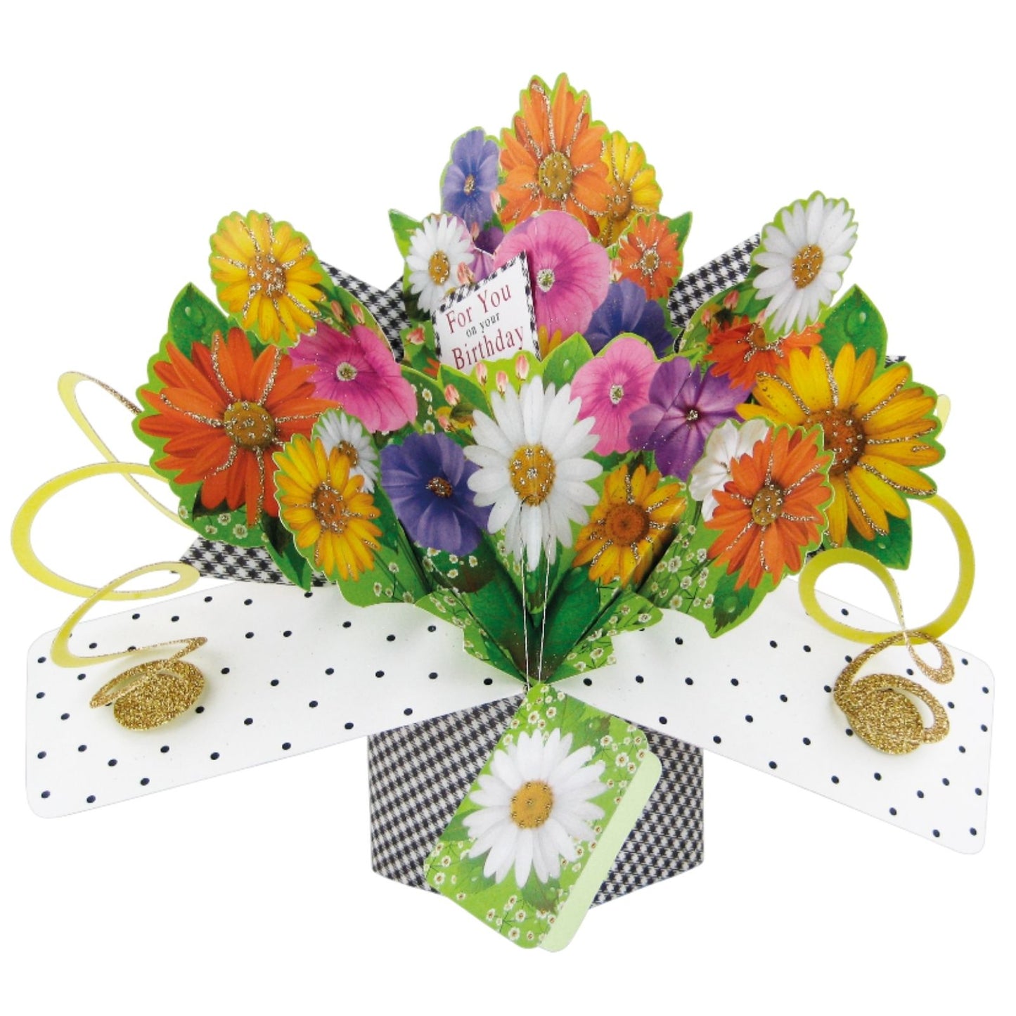 Birthday Flowers Pop-Up Greeting Card