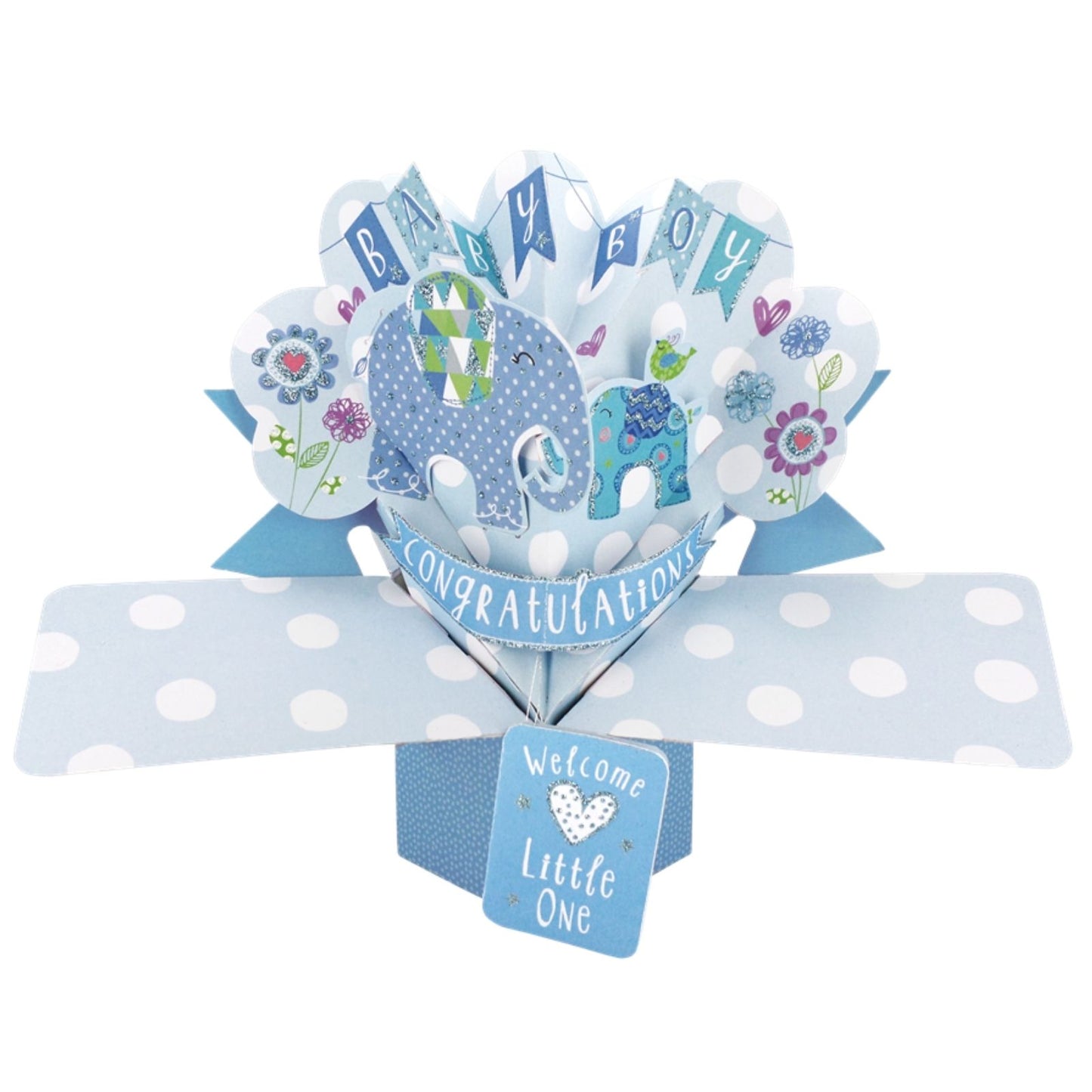 New Baby Boy Pop-Up Greeting Card