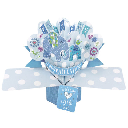 New Baby Boy Pop-Up Greeting Card