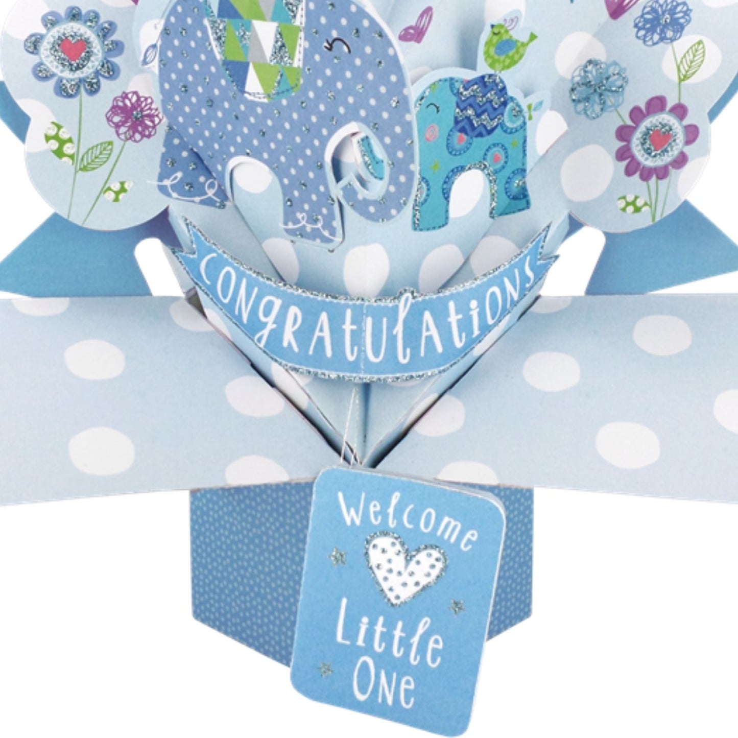 New Baby Boy Pop-Up Greeting Card