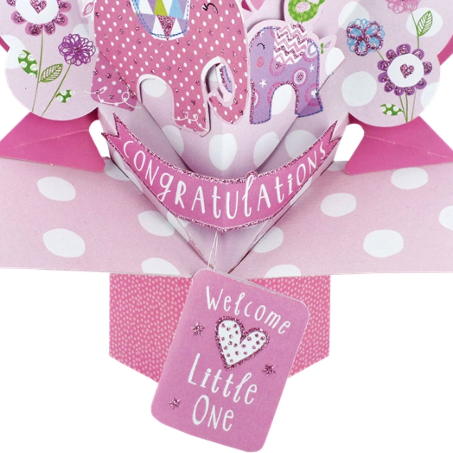 New Baby Girl Pop-Up Greeting Card