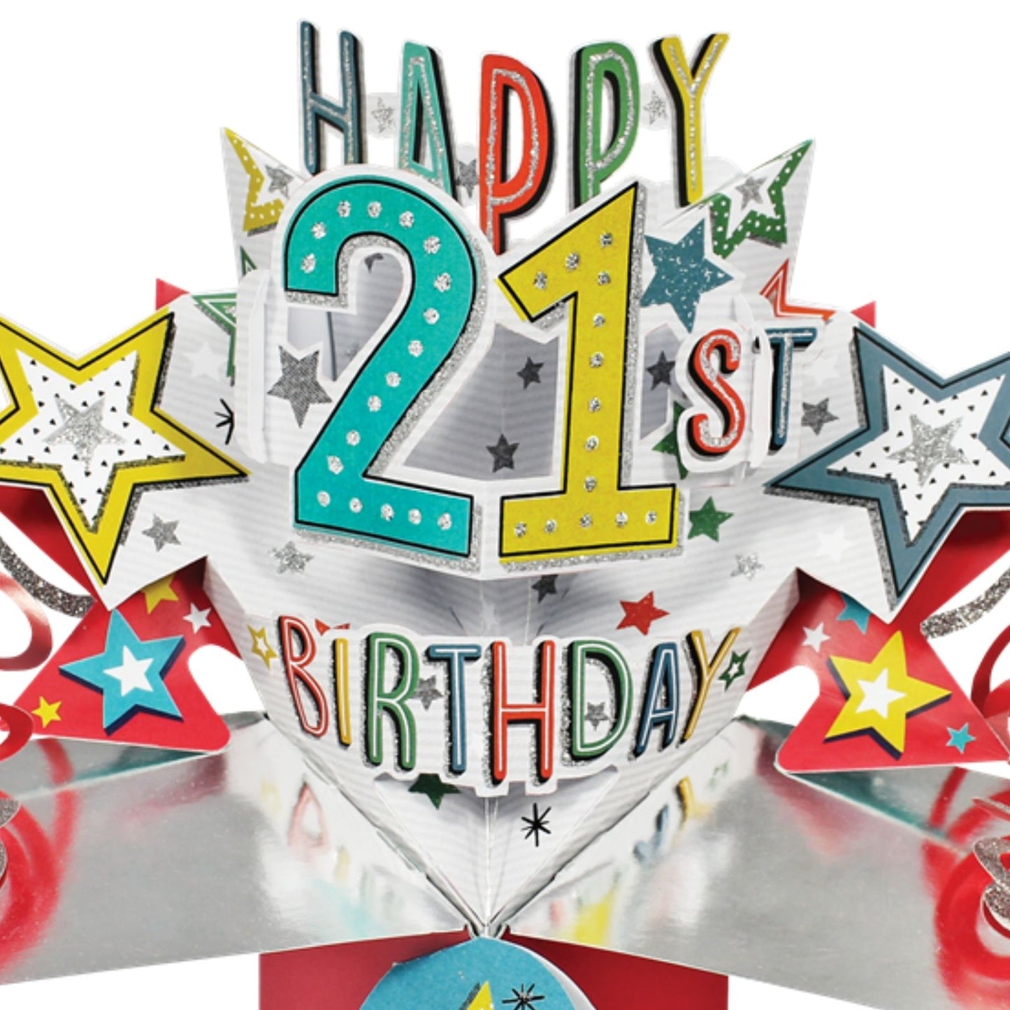 Happy 21st Birthday Pop-Up Greeting Card