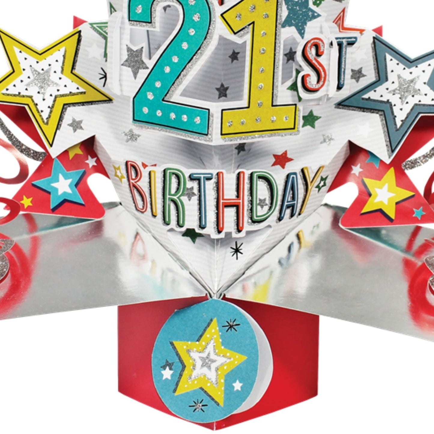 Happy 21st Birthday Pop-Up Greeting Card