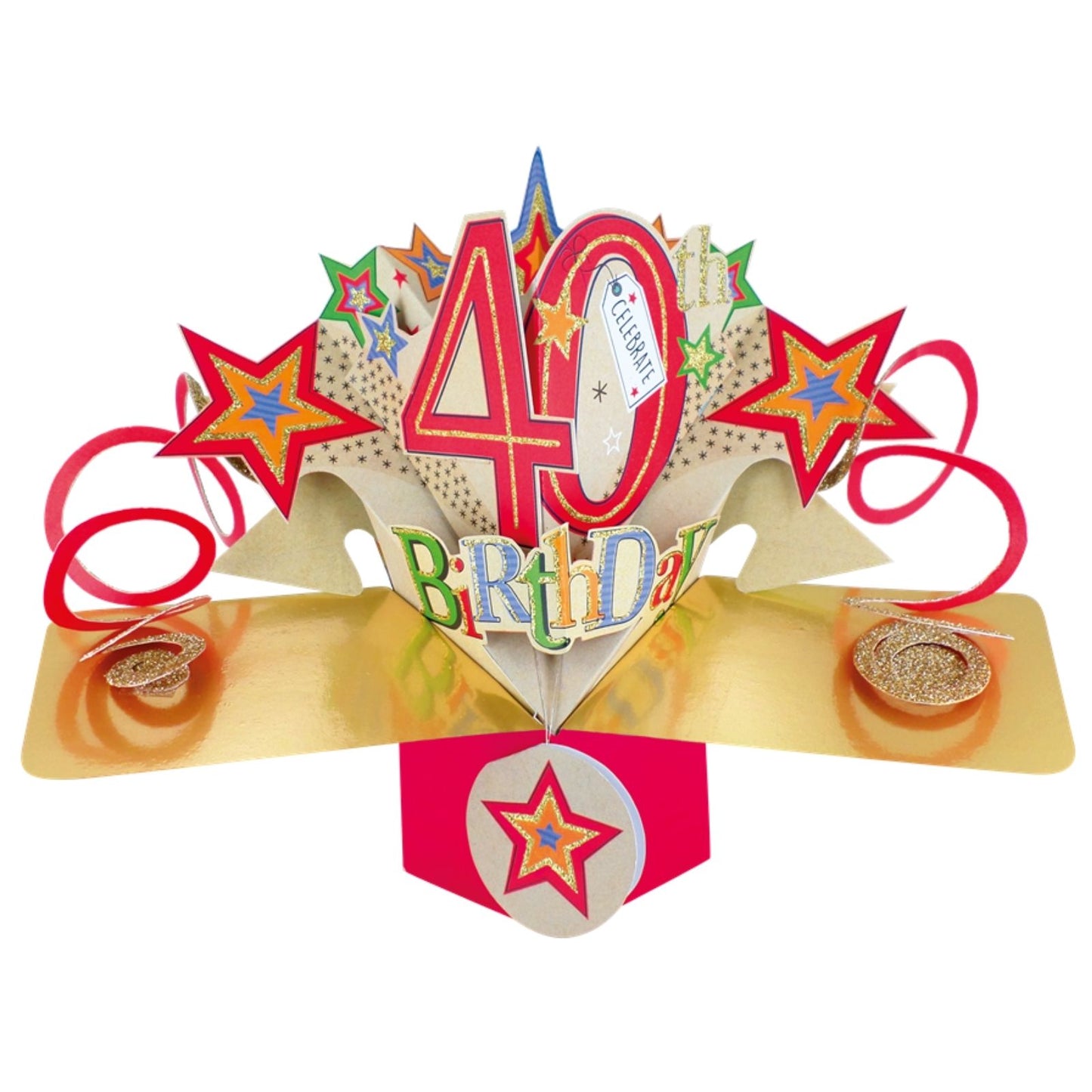 Happy 40th Birthday Pop-Up Greeting Card