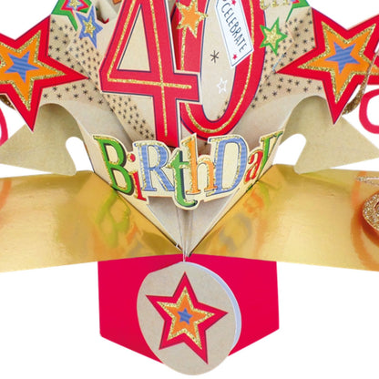 Happy 40th Birthday Pop-Up Greeting Card