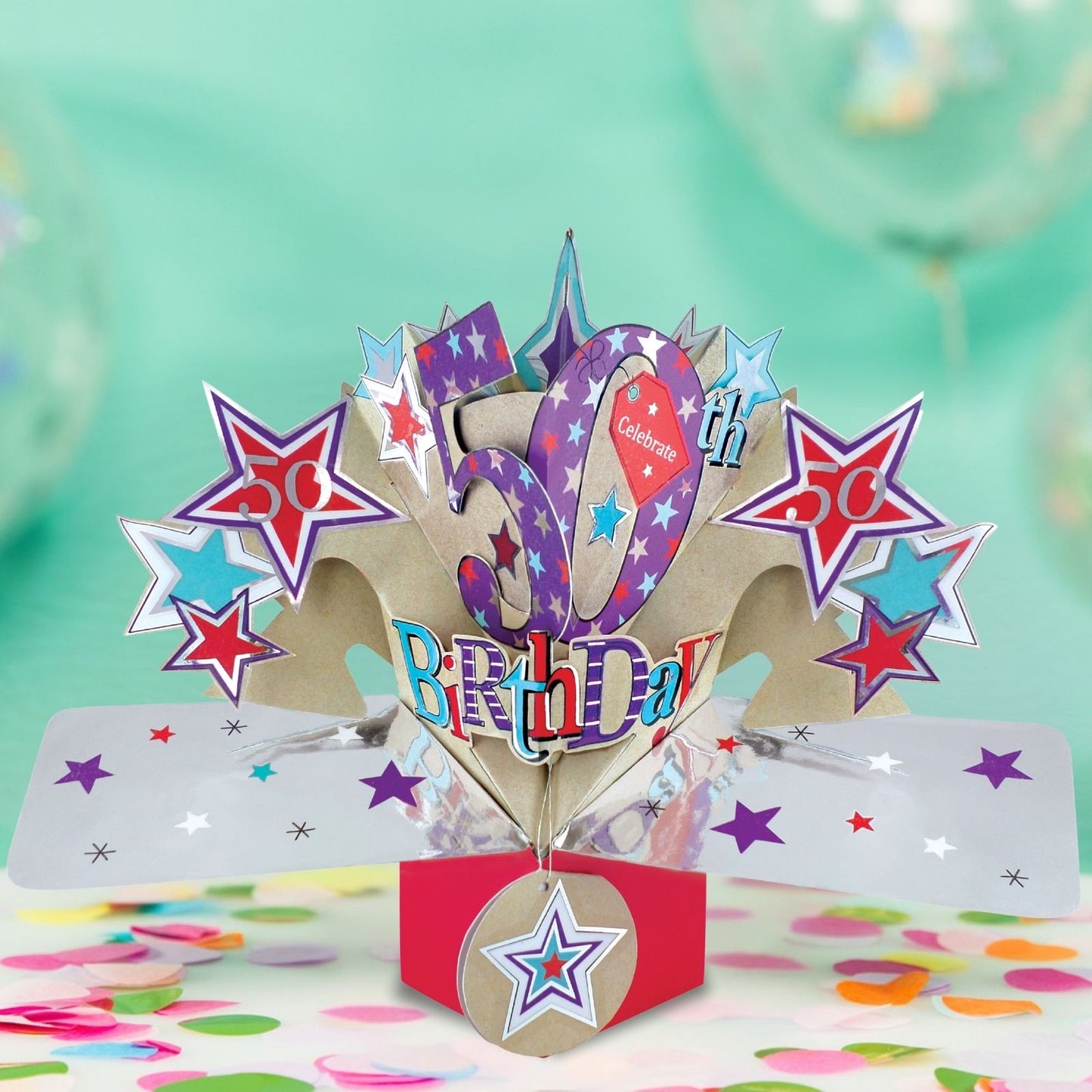 Happy 50th Birthday Pop-Up Greeting Card
