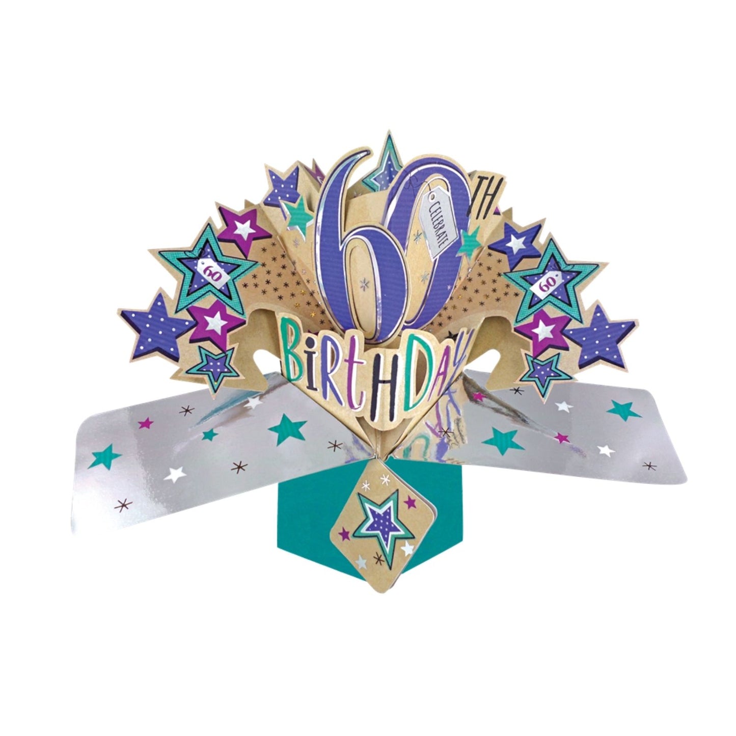 Happy 60th Birthday Pop-Up Greeting Card