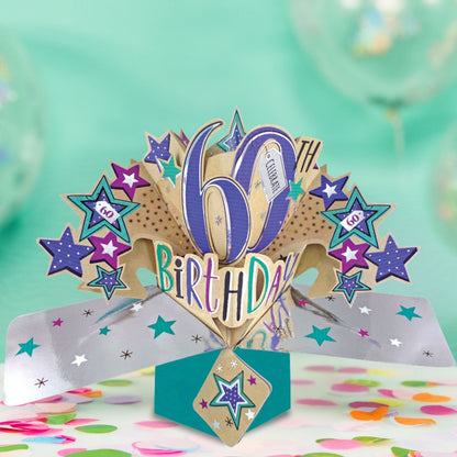 Happy 60th Birthday Pop-Up Greeting Card