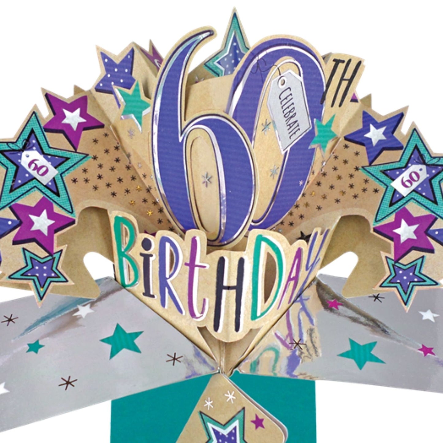 Happy 60th Birthday Pop-Up Greeting Card