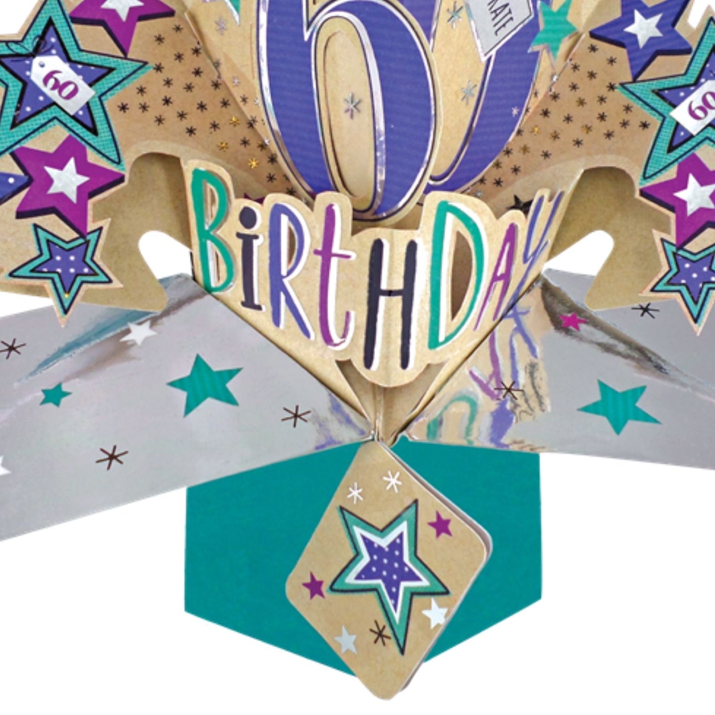 Happy 60th Birthday Pop-Up Greeting Card