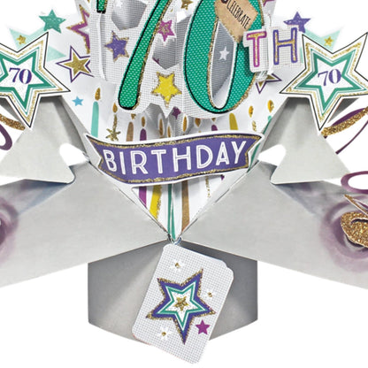 Happy 70th Birthday Pop-Up Greeting Card