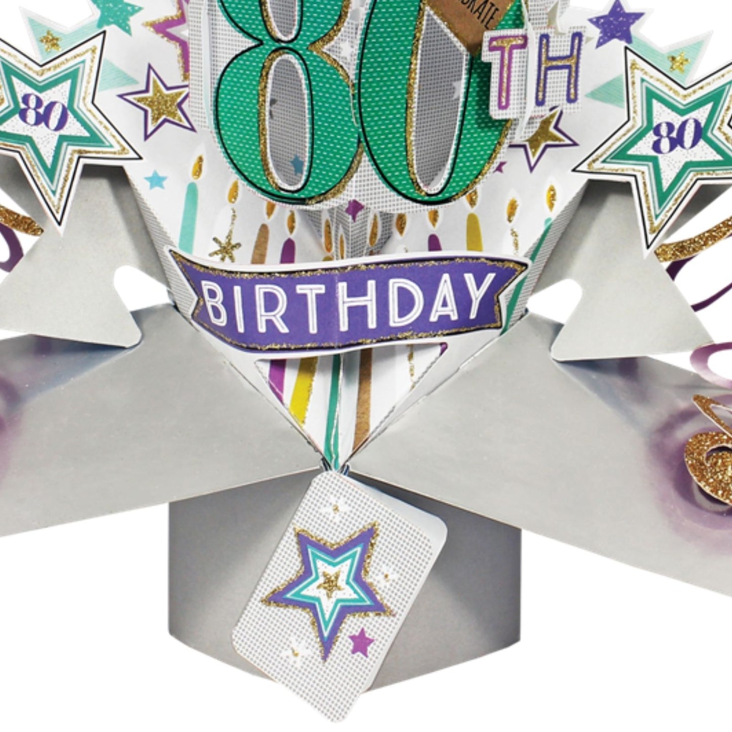 Happy 80th Birthday Pop-Up Greeting Card