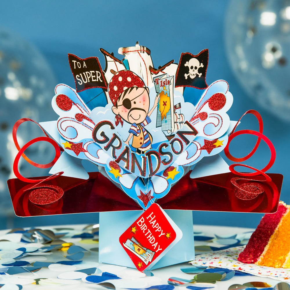 Grandson Birthday Pop-Up Greeting Card