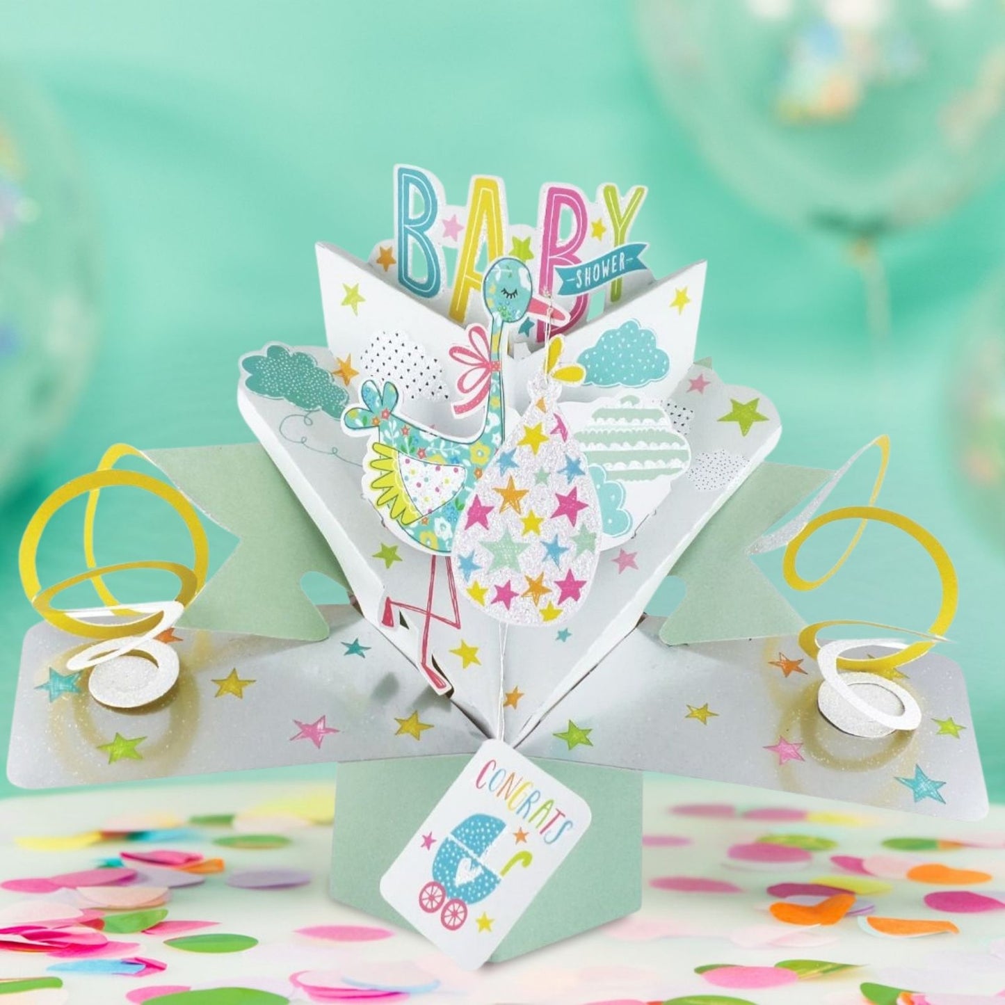 Congrats Baby Shower New Baby Pop-Up Greeting Card
