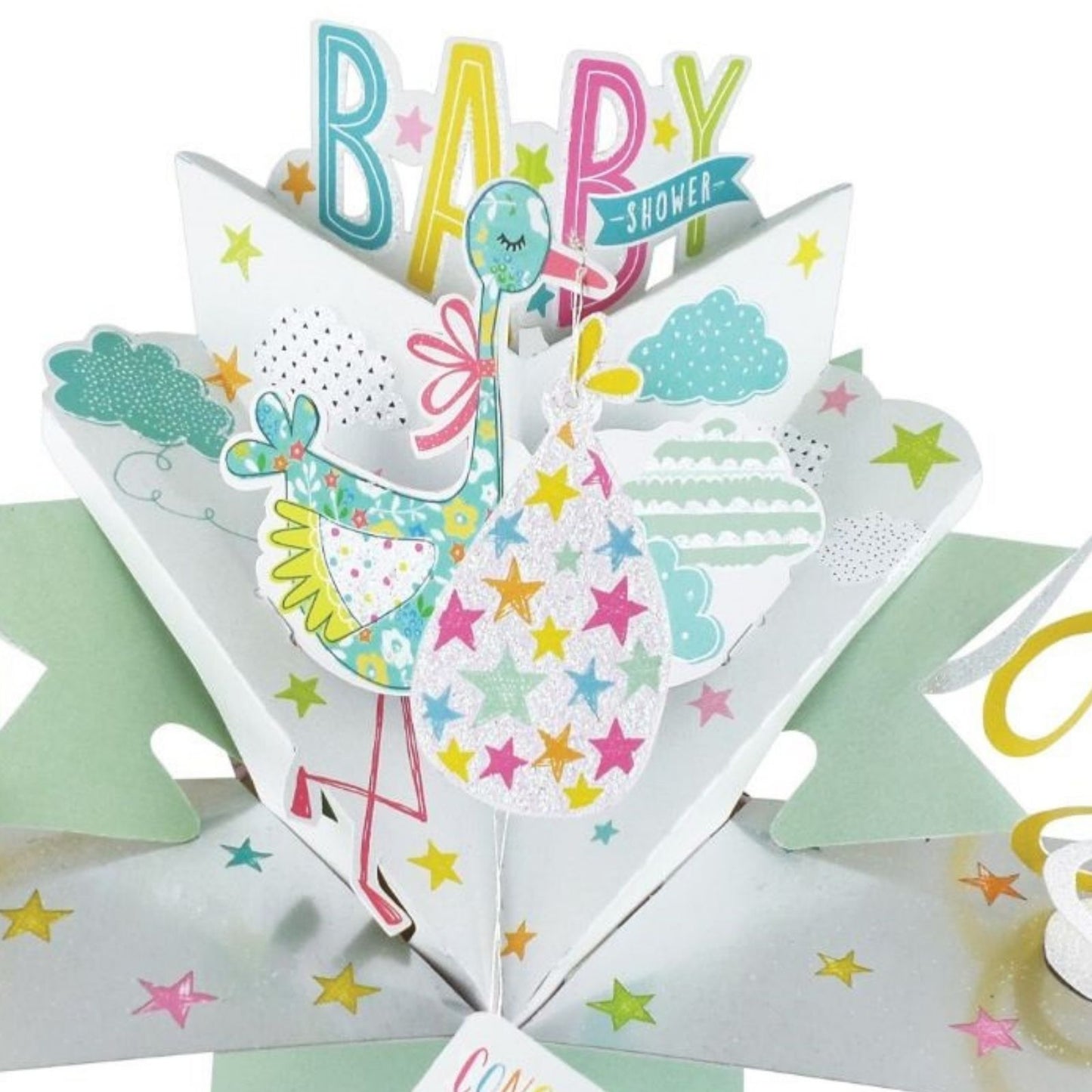 Congrats Baby Shower New Baby Pop-Up Greeting Card
