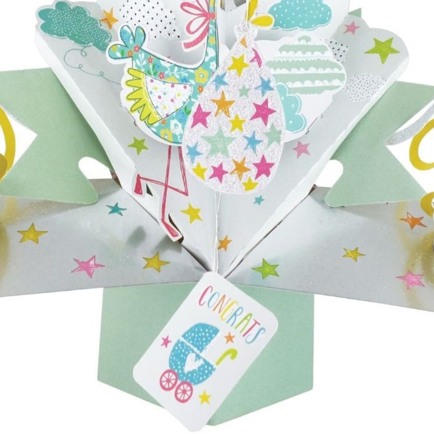 Congrats Baby Shower New Baby Pop-Up Greeting Card