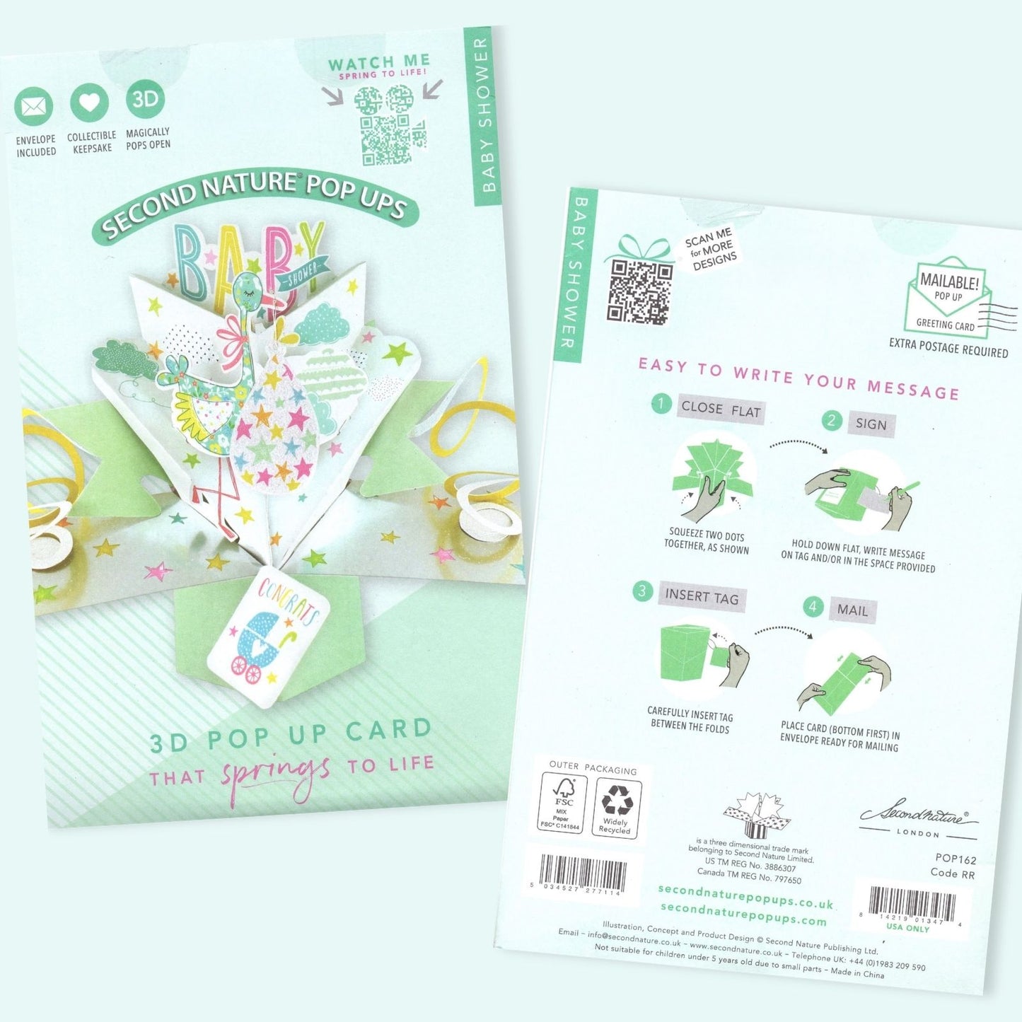 Congrats Baby Shower New Baby Pop-Up Greeting Card