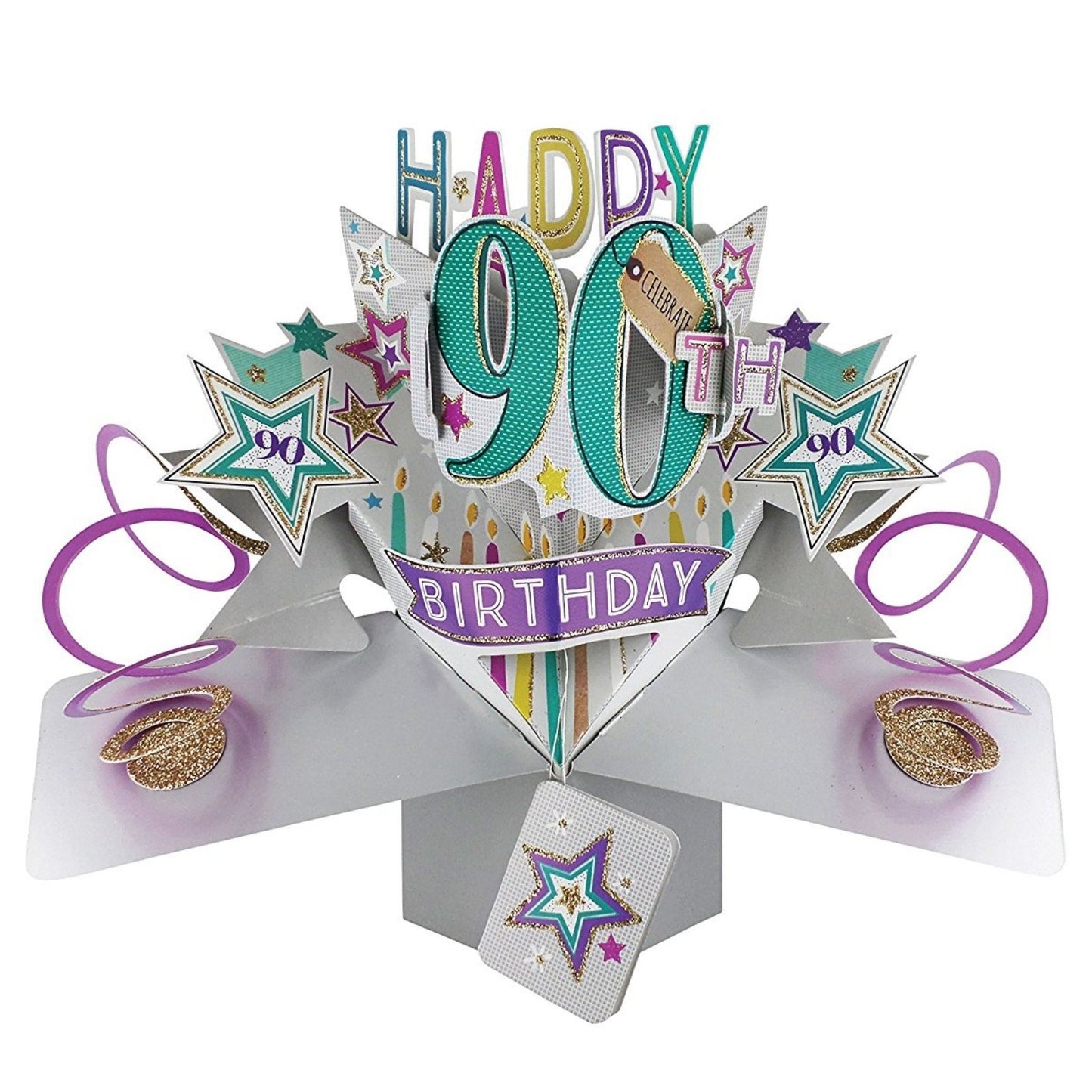 Happy 90th Birthday Pop-Up Greeting Card